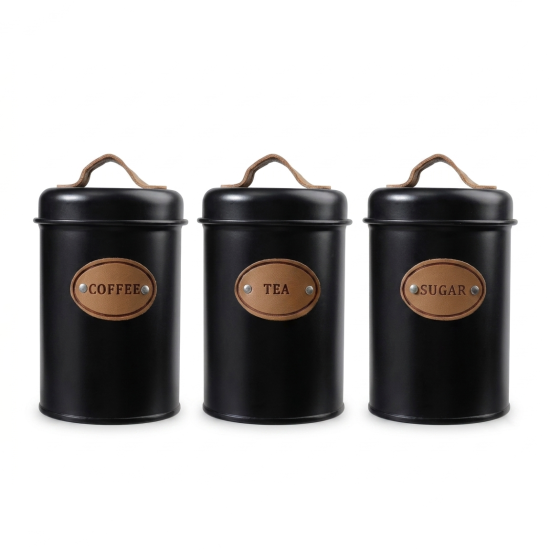 Metal Jar Set 3 Pcs